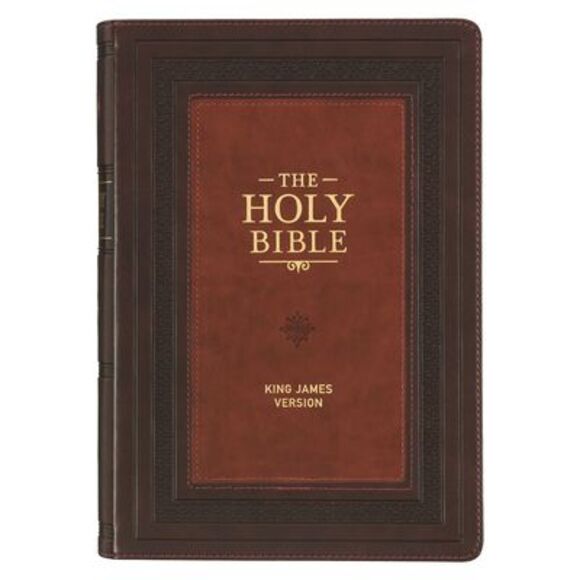 Christian Art Gifts Other - KJV Study Bible, Large Print King James Version Holy Bible, Thumb Tabs, Ribbons,